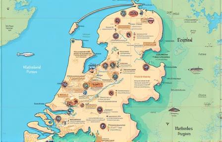 Overzichtskaart met populaire visplekken